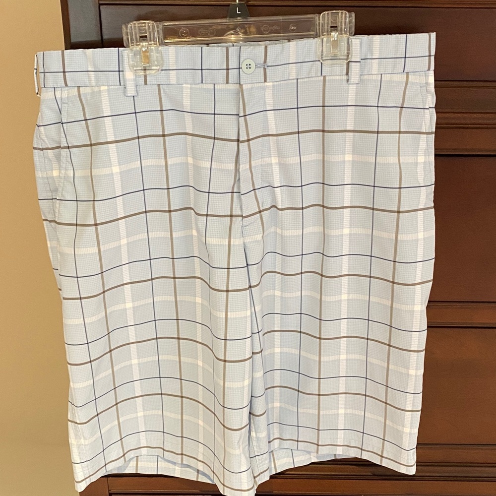 Nike Golf Light Blue Plaid Shorts